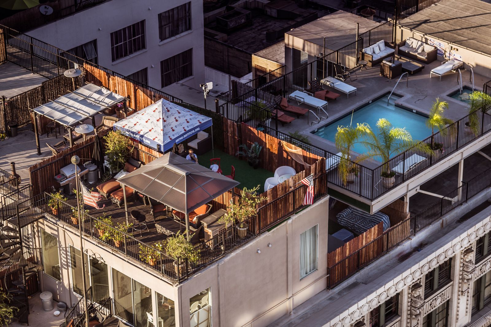 Terraza con piscina